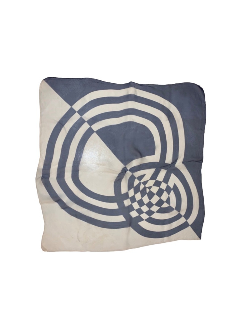Women's Unbranded navy blue cream Geometric Print Scarf One Size